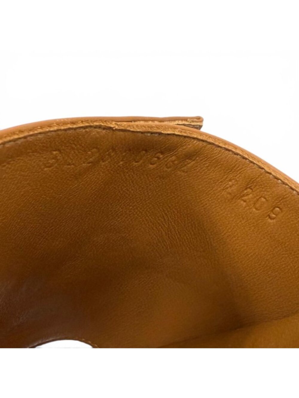 Hermes Gigi Natural Kelly Chunky Heel Leather Sandals Boxes Bag Included 39 - Picture 10 of 12